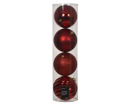 Garden Foggia - Tubo 4 Sfere Mix D 14cm Rosso