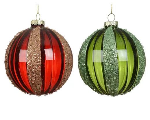 Garden Foggia - Sfera Vetro Glitter Assortita 1 Pz