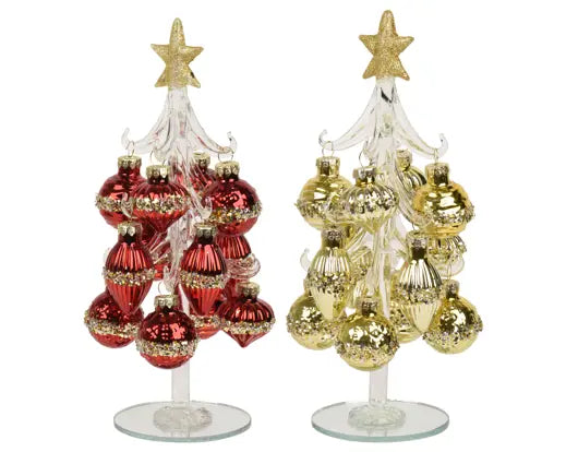 Garden Foggia - Alberello Vetro con Deco Sferette Assortito 1 Pz