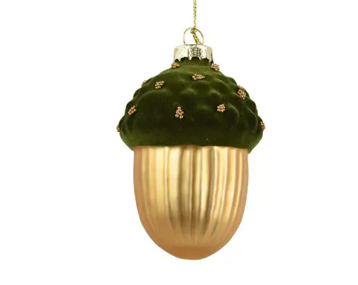 Garden Foggia - Decoro Ghianda Gold Testa Velluto Verde