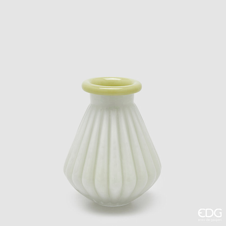 EDG - Vaso Righe Con Bordo H20cm Verde