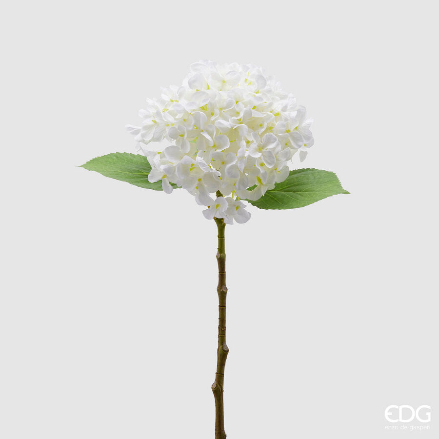 EDG - Ramo ortensia artificiale H48 cm Bianco