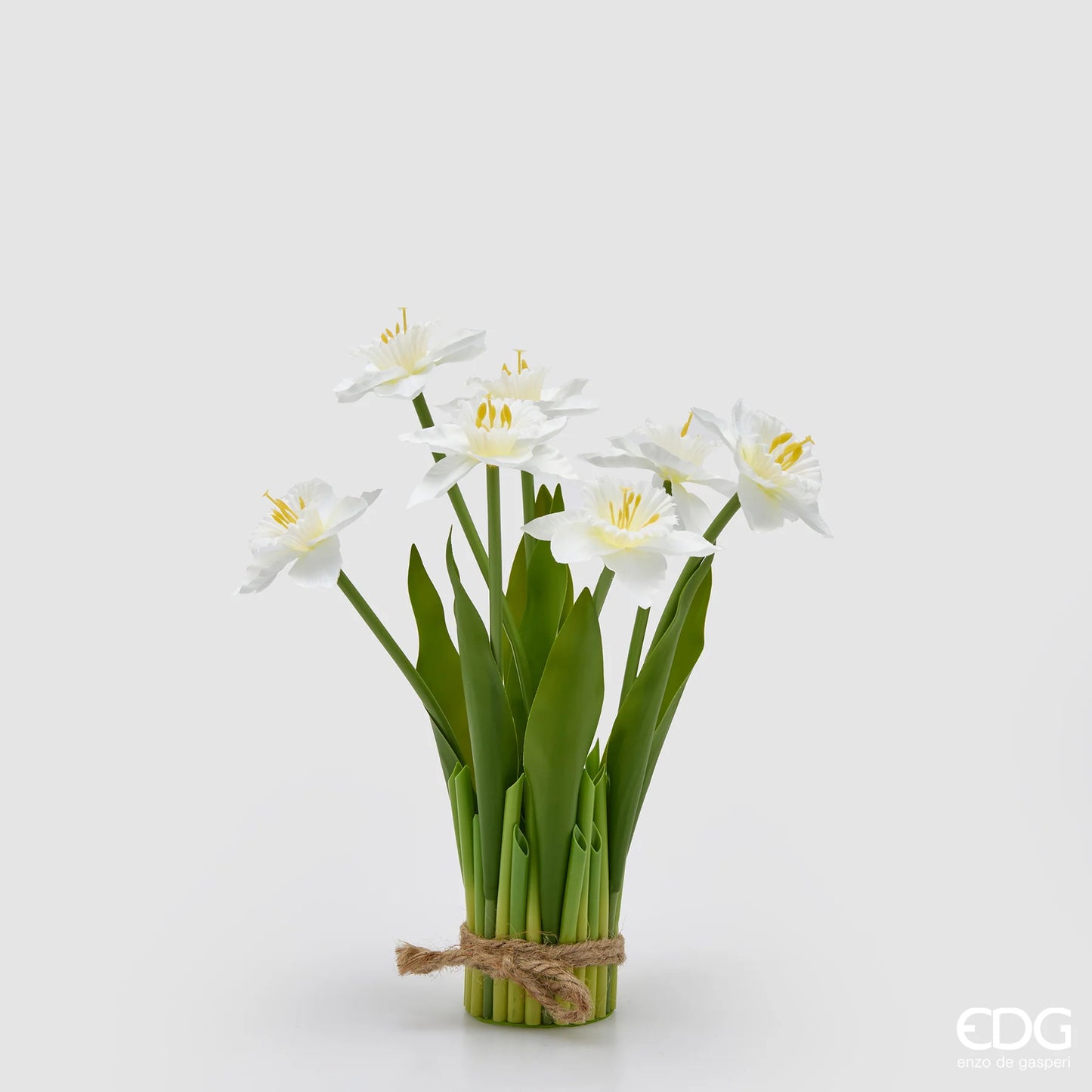 EDG - Mazzo Narcisi Artificiali H 28cm Bianchi
