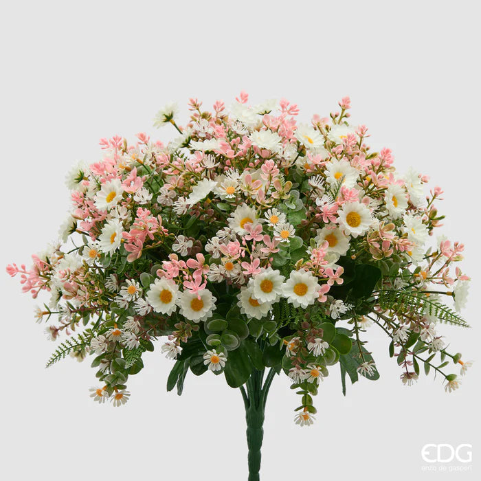 Mazzo Margherite rosa Artificiali 40 cm
