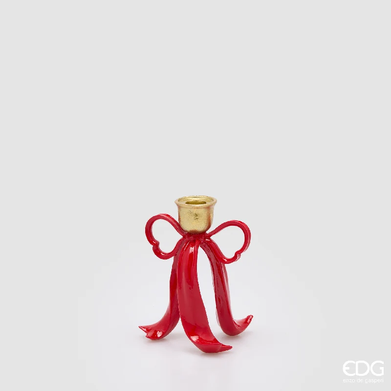 EDG - Portacandela Natalizio Fiocco H16 Cm