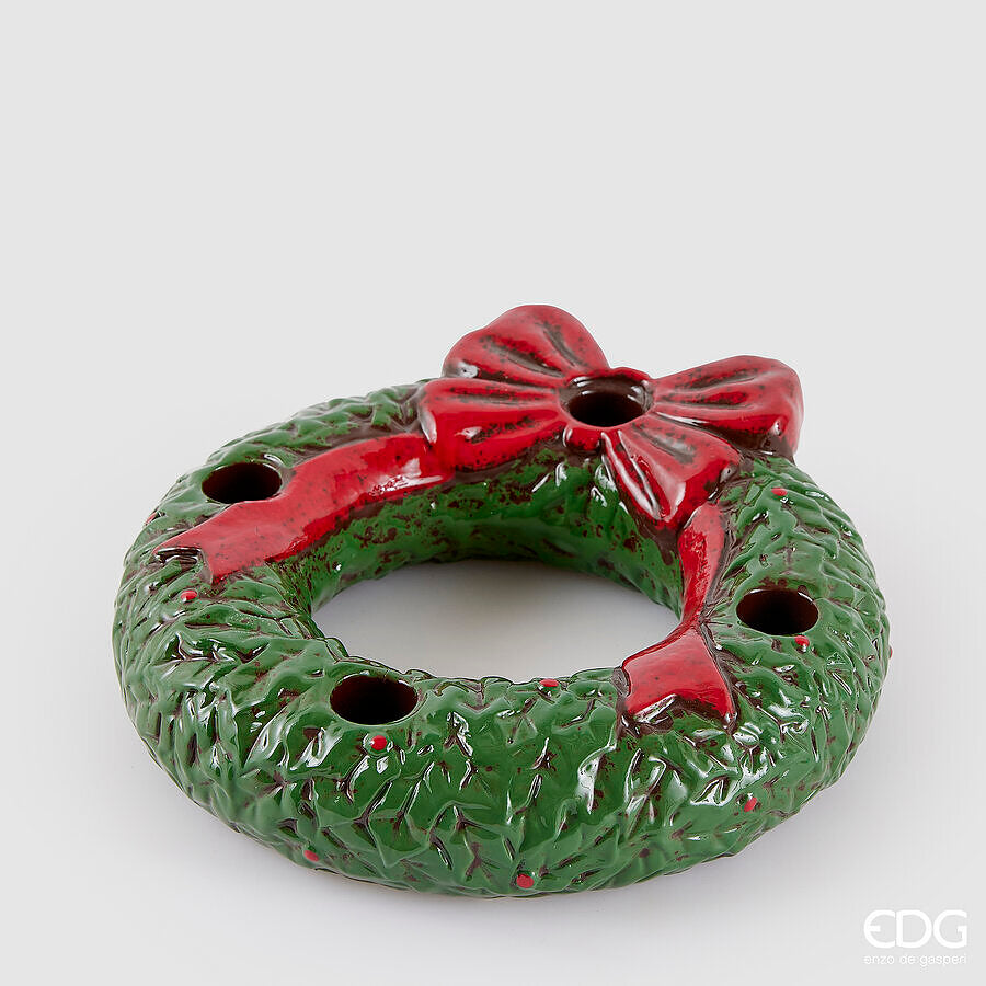 EDG - Portacandela Avvento Ghirlanda Natale