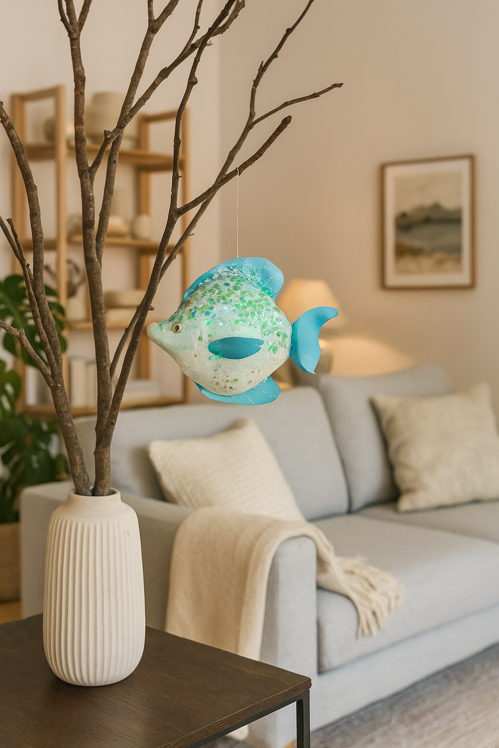 Garden Foggia - Deco Pesce Azzurro Con Glitter