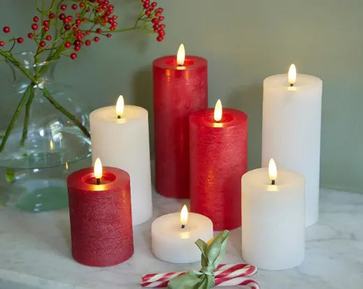 Garden Foggia - Candela Flat Rossa H15 cm