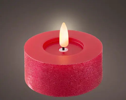 Garden Foggia - Confezione 2 Candele Flat Rosse H 6CM