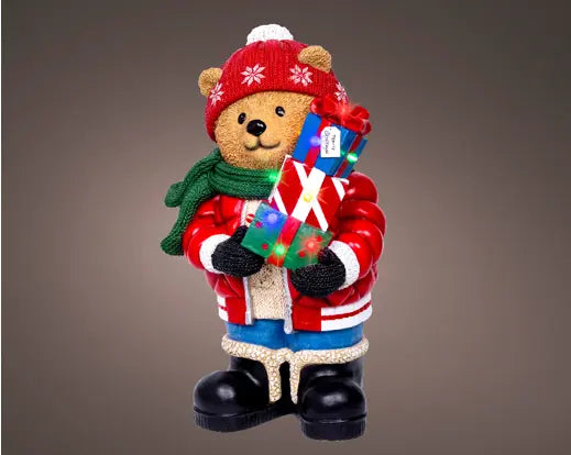 Garden Foggia - Orso Con Pacchi Led H 65cm