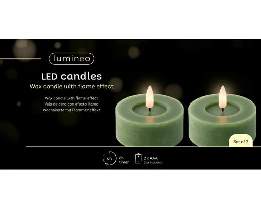 Garden Foggia - Box 2 Candele Flat H 6cm