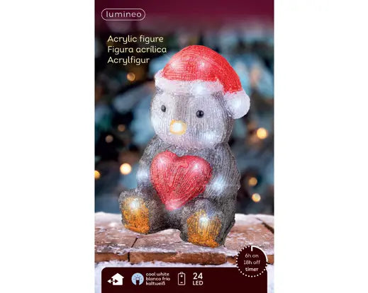Garden Foggia - Animali LED Cuore Rosso H 23.5CM