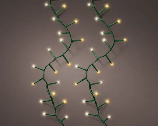 Garden Foggia - Luci Compact Filo Verde 1500 led 34 metri luci warm/classic White