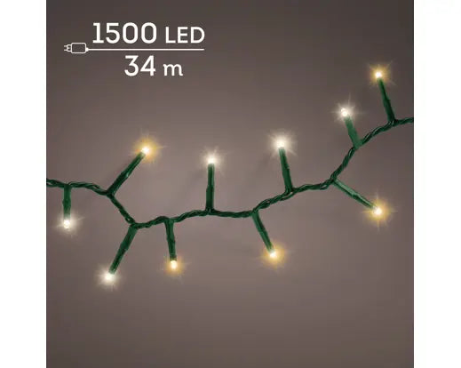 Garden Foggia - Luci Compact 34 mt 1500 LED luce mix gold e calda