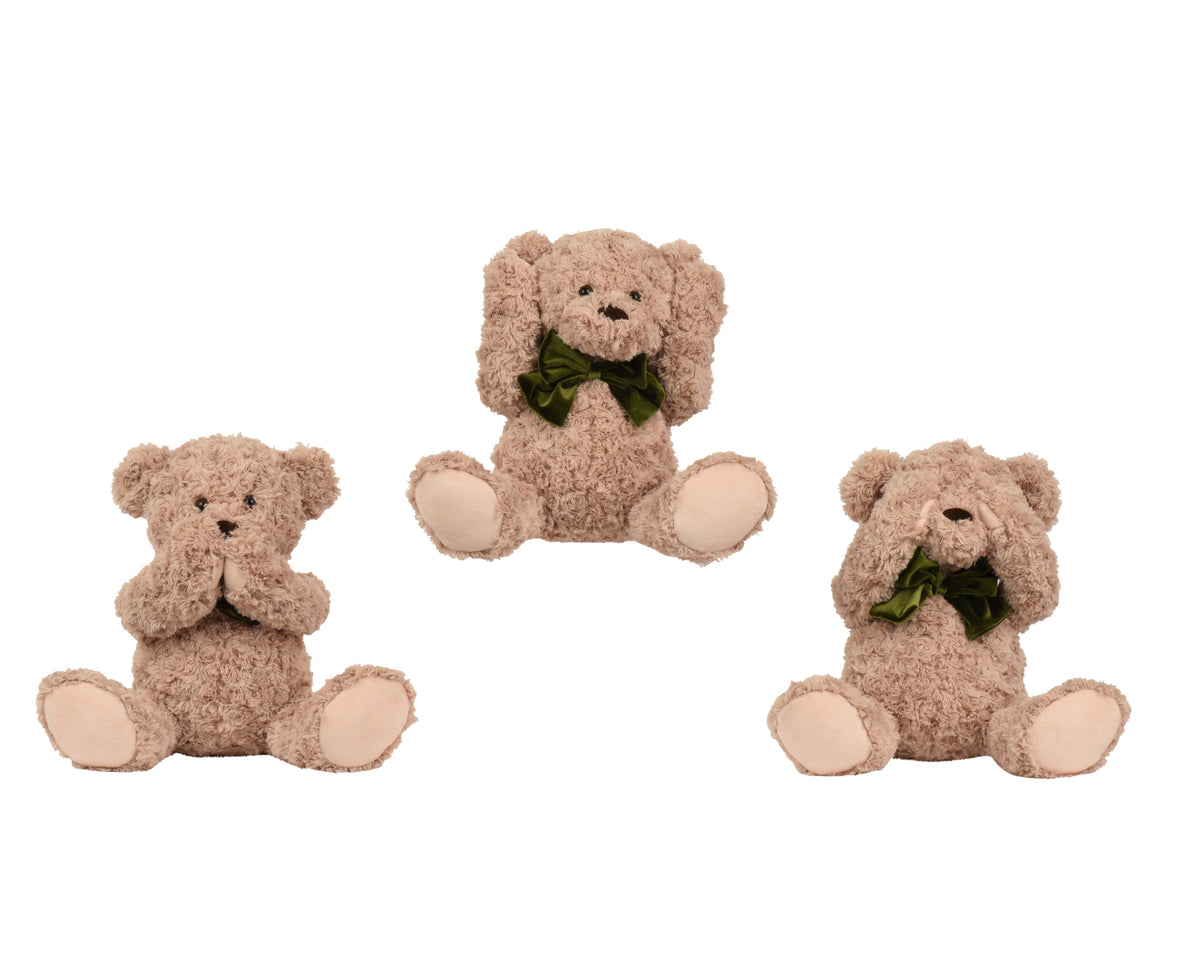 Garden Foggia - Orsetti di Peluche "Non Vedo, Non Sento, Non Parlo" (Modelli Assortiti)