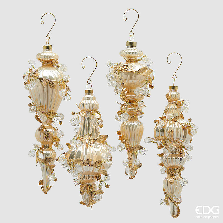 EDG - Addobbo da appendere Barocco Vetro H24 cm