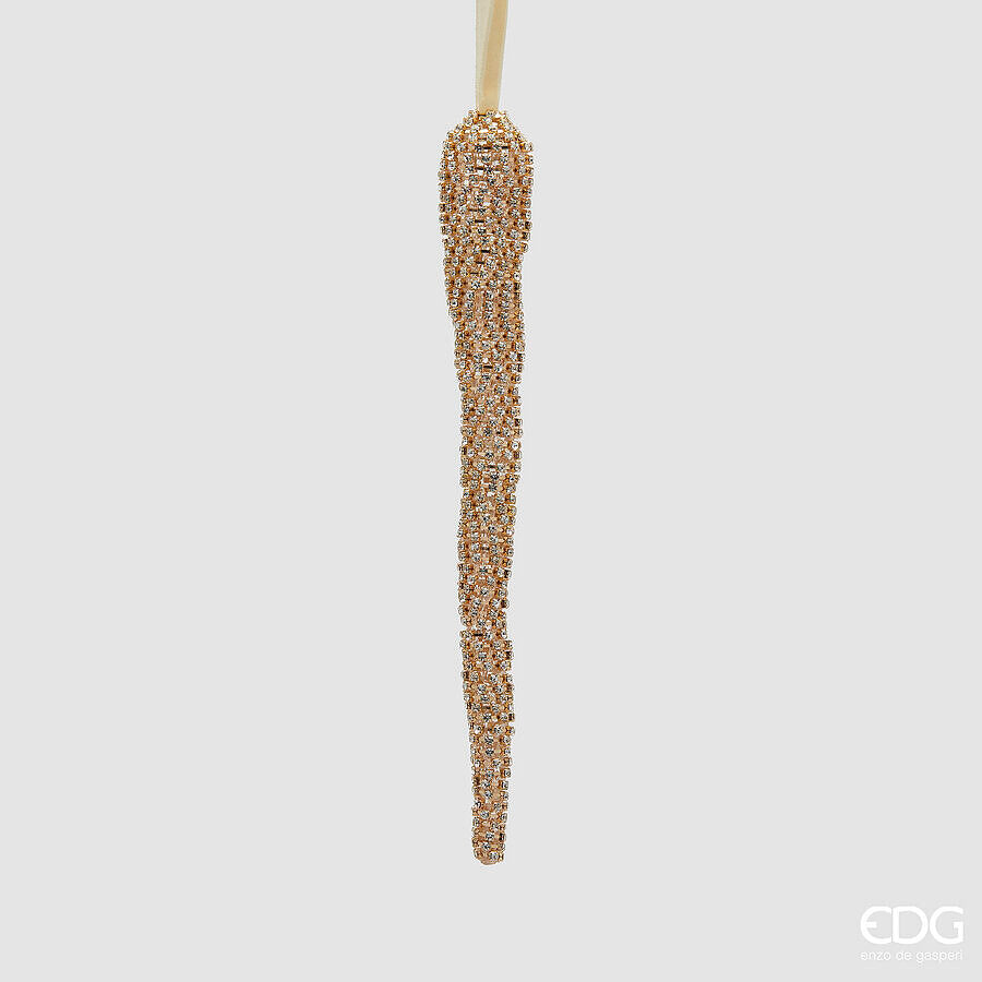 EDG - Addobbo Ghiacciolo Lucente H23 cm Gold