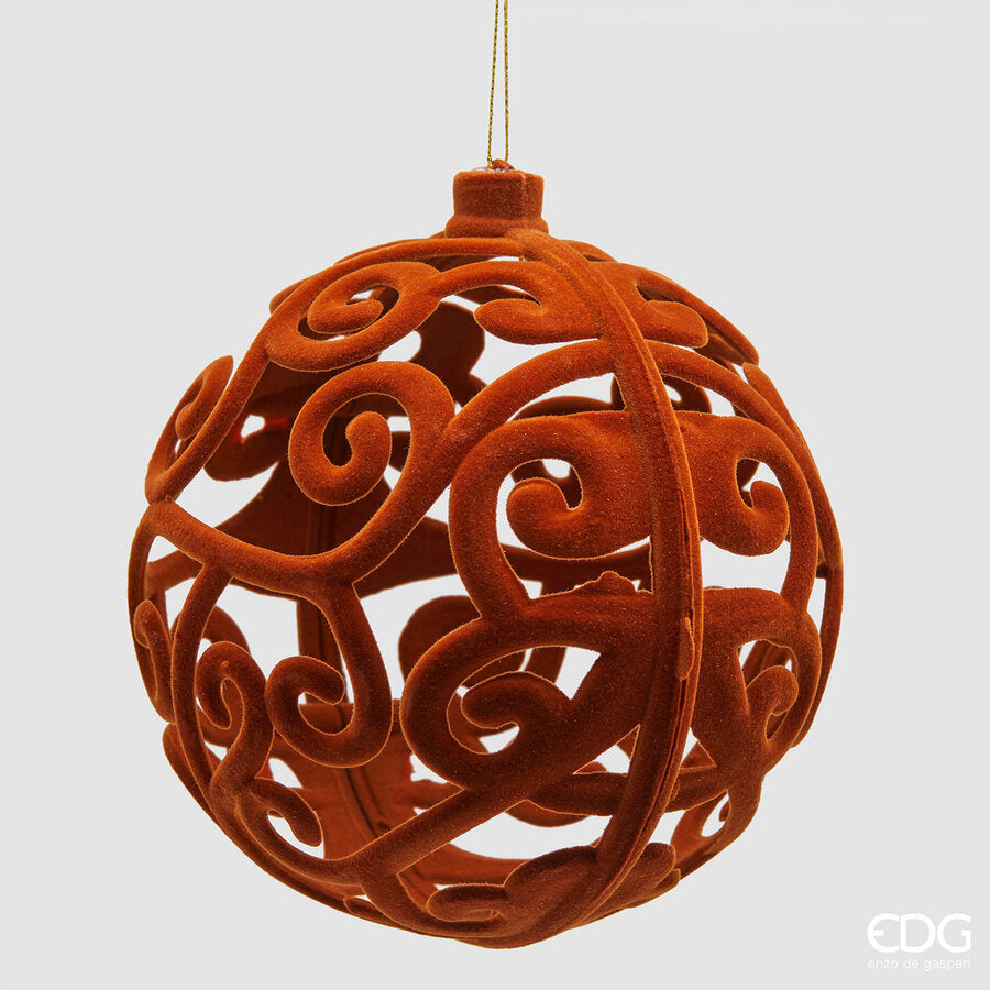 EDG - Decoro Sfera Velvet H 15cm Caramel
