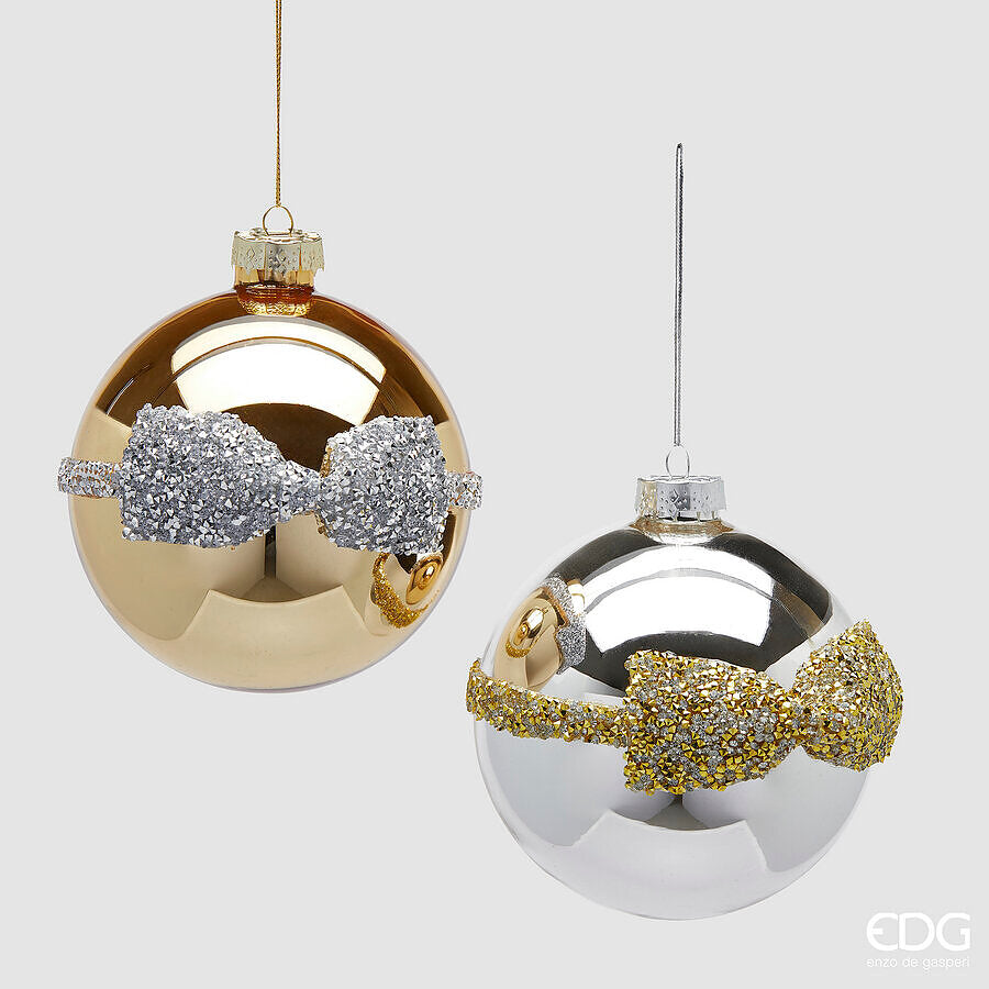 EDG - Decoro Sfera Fiocco Gemme d12 cm