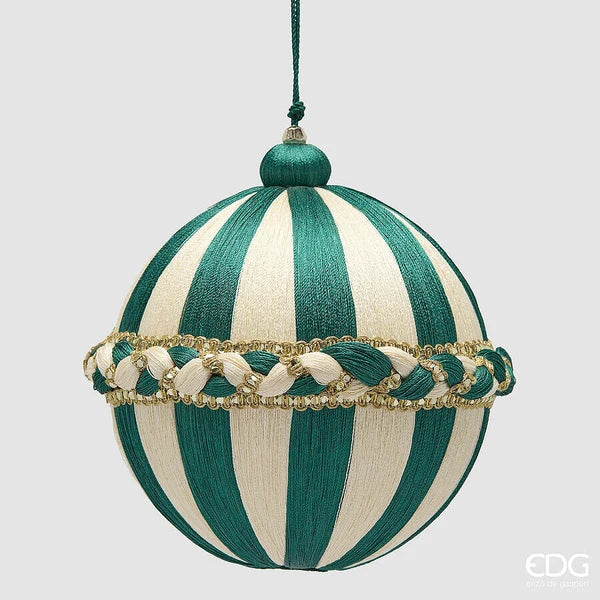 EDG - Addobbo Palla Natalizia con Treccia Verde