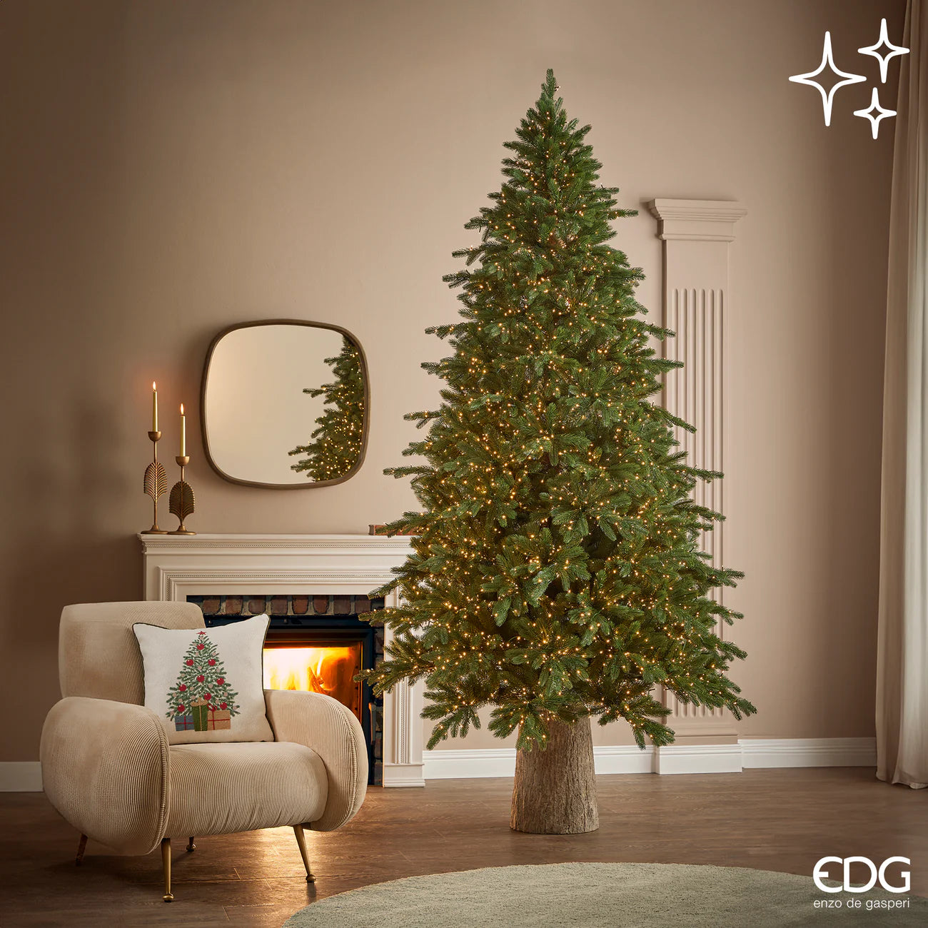 EDG - Albero di Natale Total PE Pino Imperial New H240 cm 5300 Mini Led