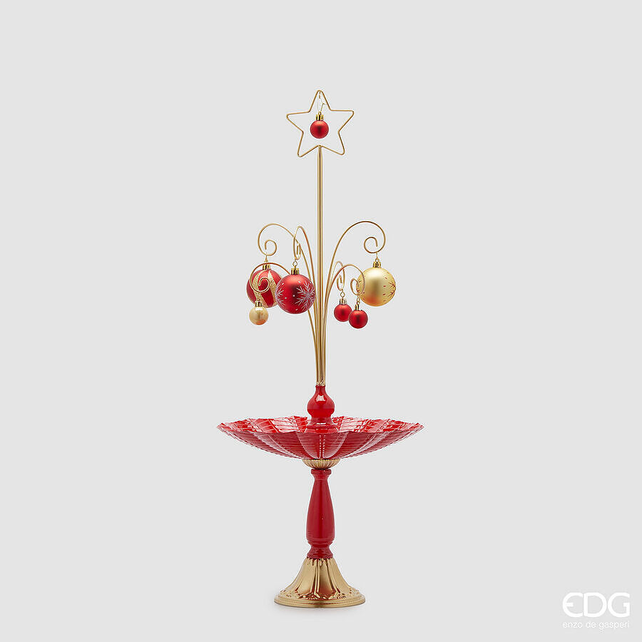 EDG Enzo De Gasperi – Alzata decorativa Xmas in metallo altezza 76 cm