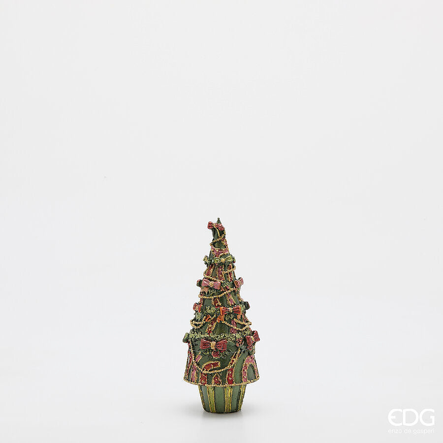 EDG - Decoro Pino fiocchi Decoglitter H22cm