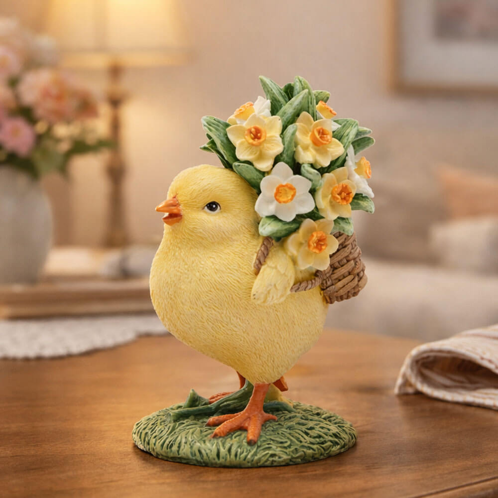 EDG - Decoro Pulcini Con Fiori H 13