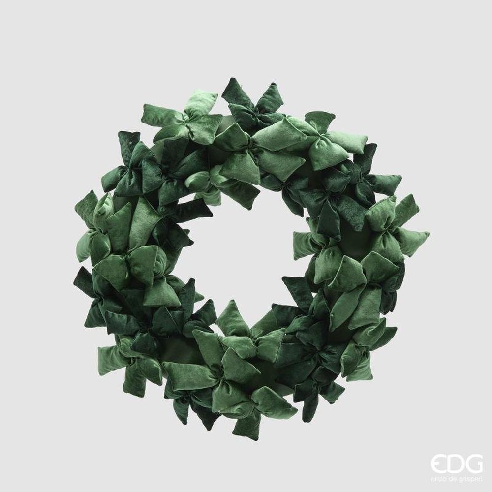 EDG Enzo De Gasperi Decoro Fiocchi Corona D70 Cm Verde