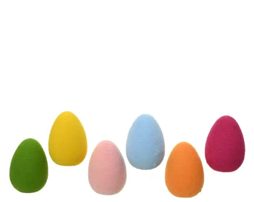 Garden Foggia - Uovo Effetto Velluto h 12cm Assortito