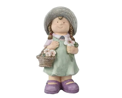 Garden Foggia - Bimba in Resina con Cestino