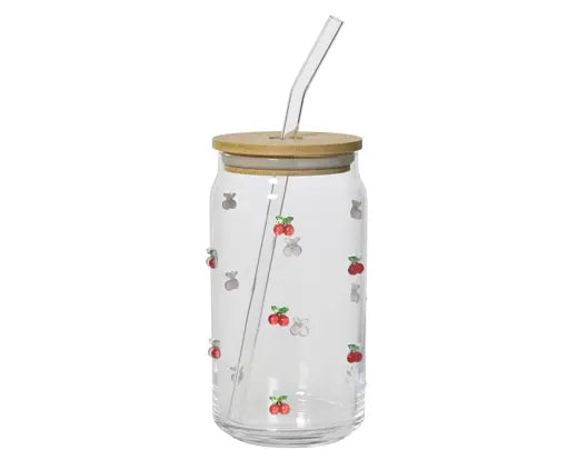 Garden Foggia - Bicchiere Tappo e Cannuccia Fragola