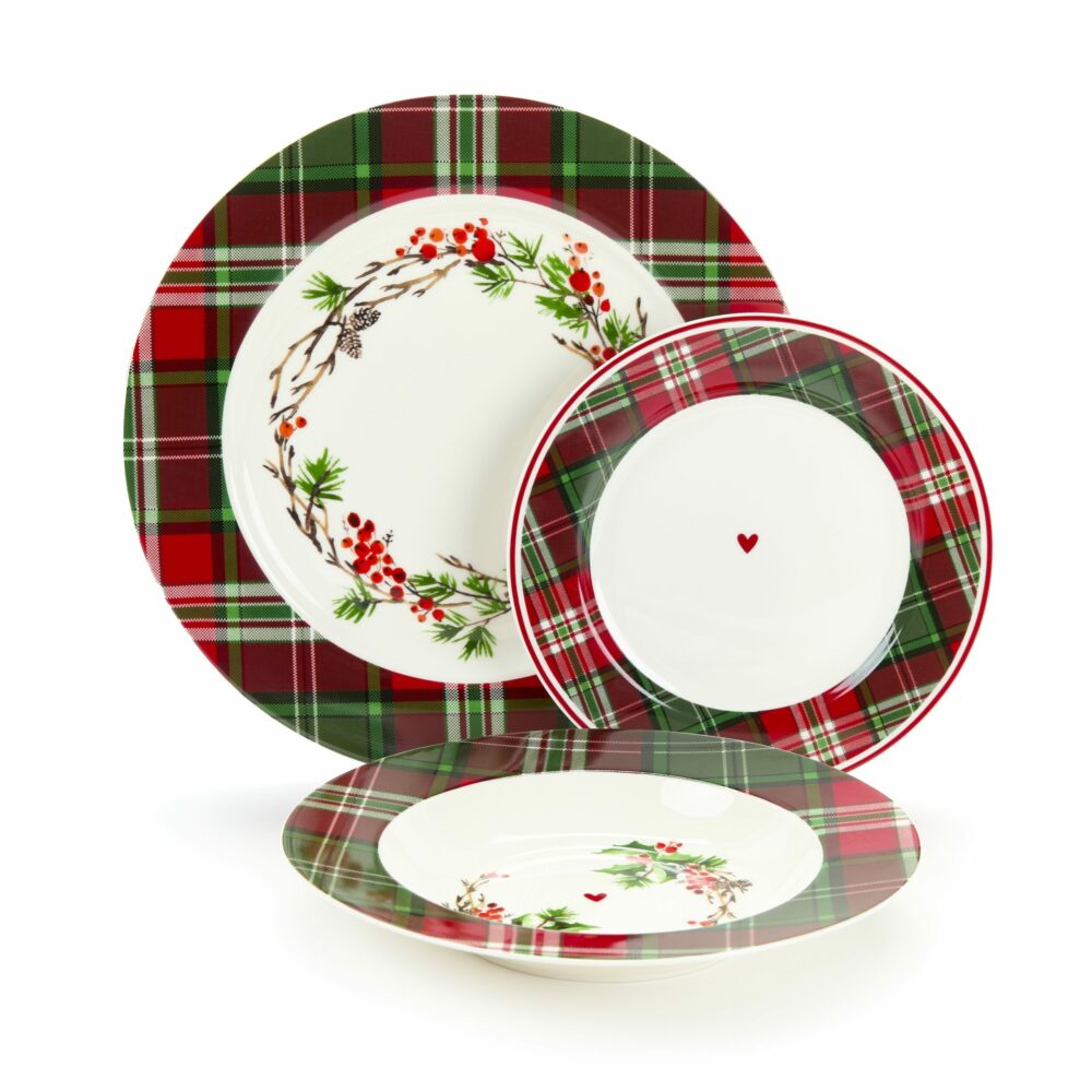 Ensemble de 18 assiettes en tissu Nuages Queen