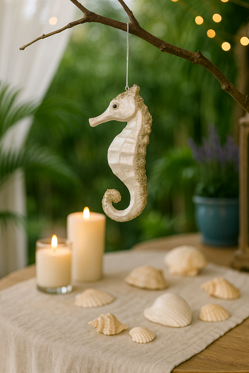 Garden Foggia - Cavalluccio Marino Bianco con glitter