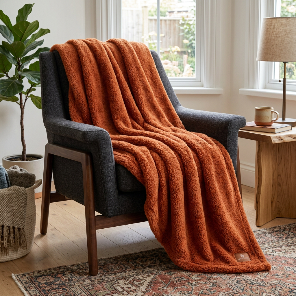 Garden Foggia - Plaid Justin 150x200cm Arancio Flame