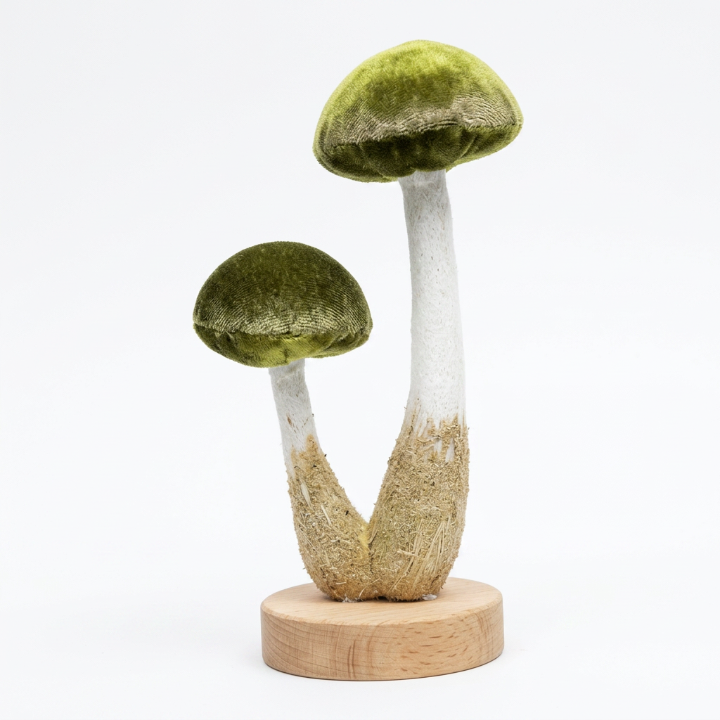 Garden Foggia - Funghi Velluto Verde Su Base Legno