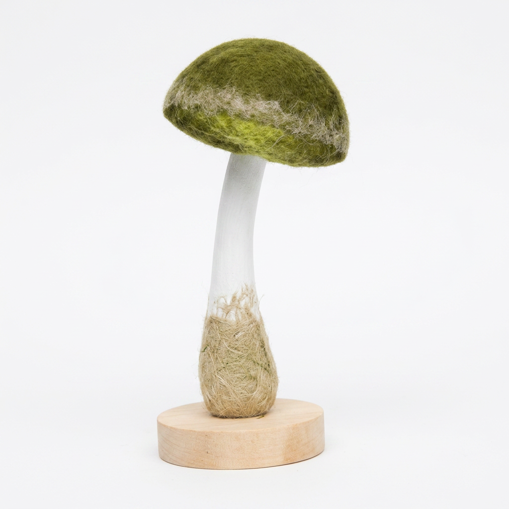 Garden Foggia - Fungo Velluto Verde Su Base Legno