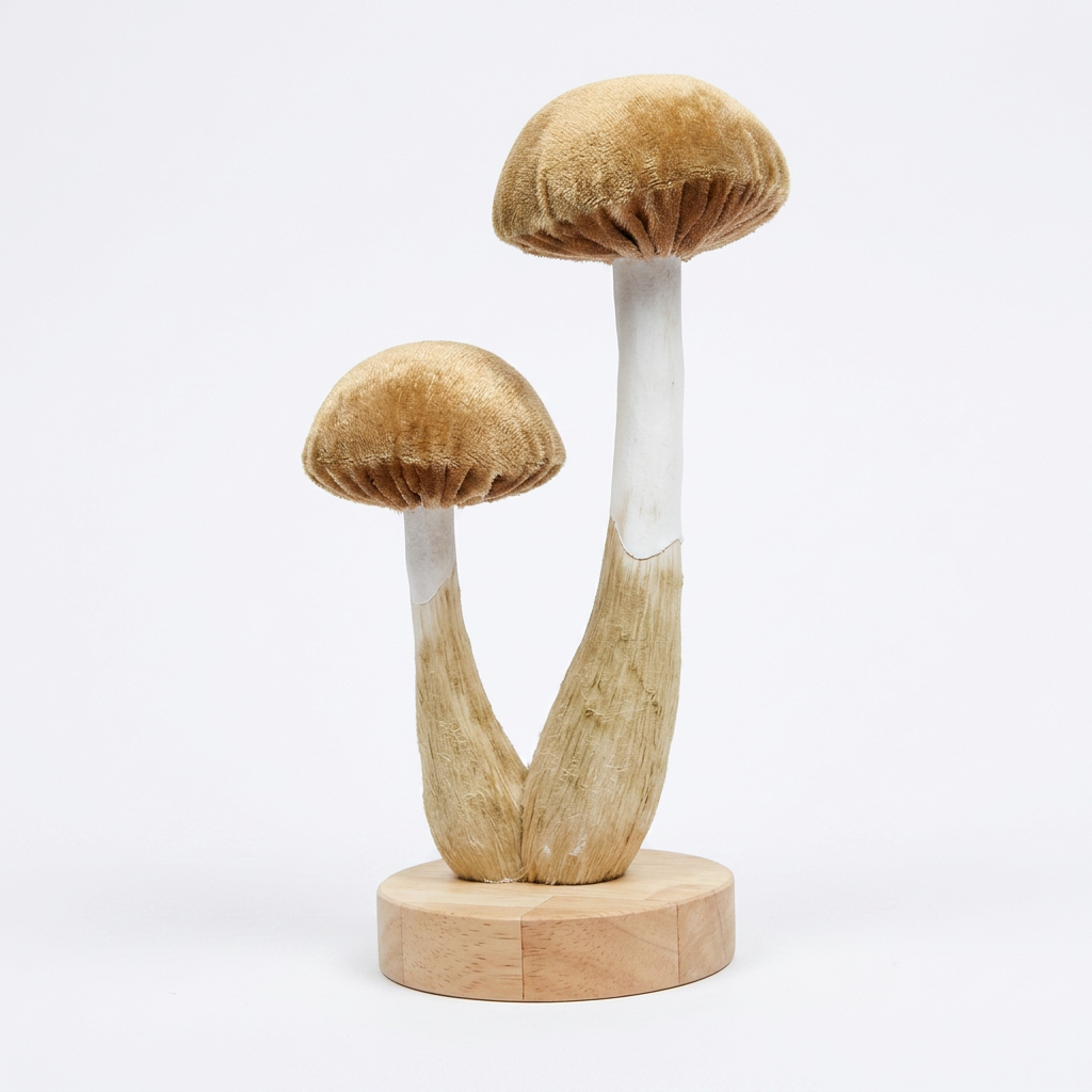Garden Foggia - Funghi Velluto Beige Su Base Legno