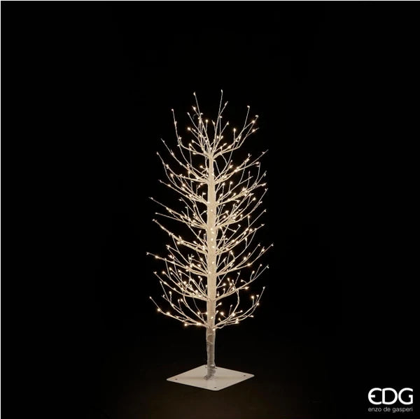 EDG - Albero Faggio con base 320 mini led H90 cm Bianco