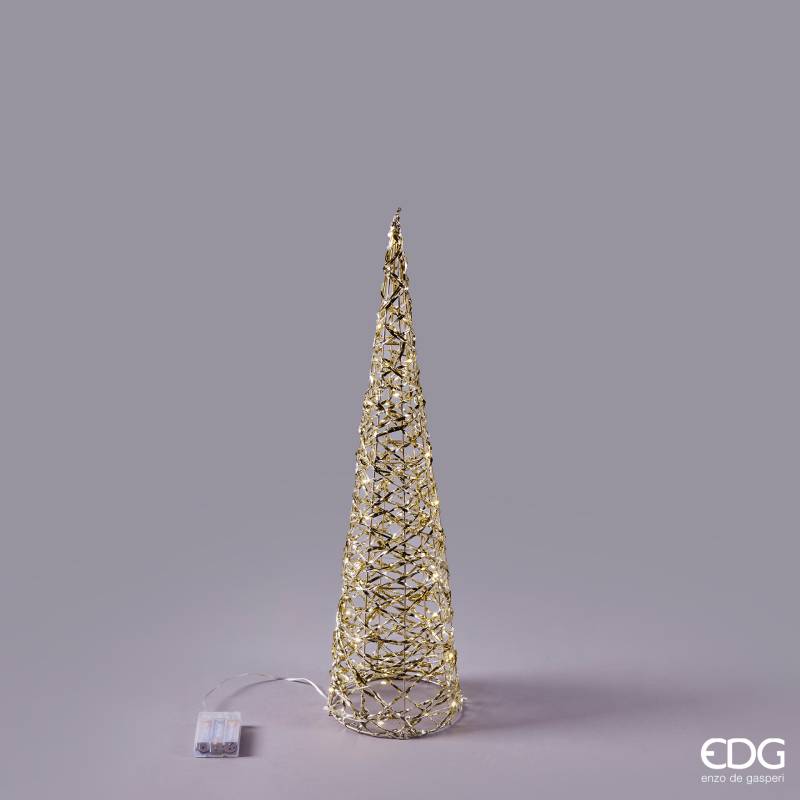 EDG - Decoro Albero Led Stripes Cono H60 cm 30 Microled
