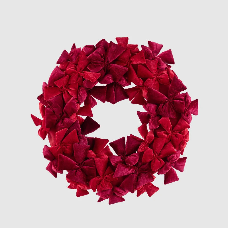 EDG - Decoro Fiocchi Corona D70 Cm Rossa