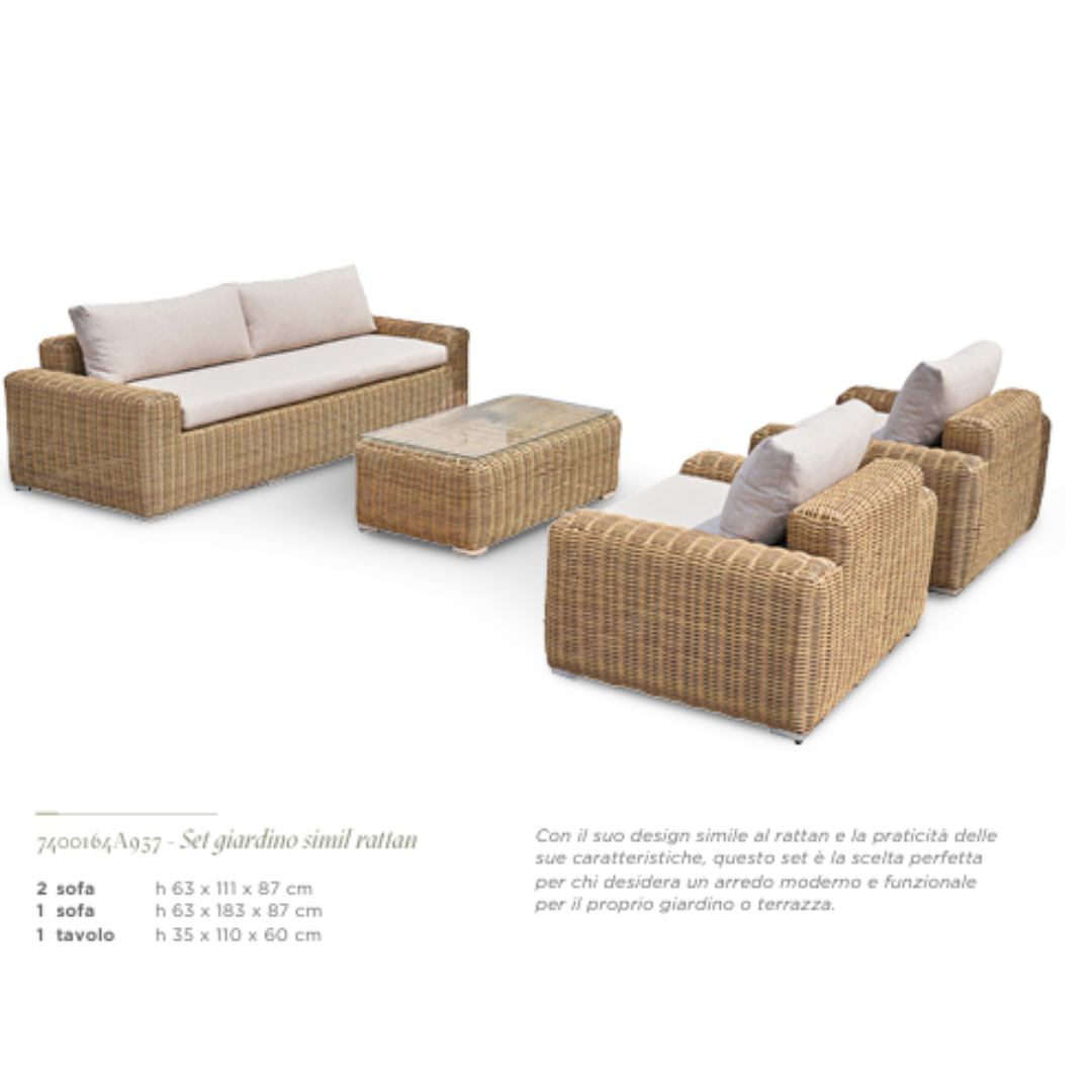 EDG - Set Esterno Simili Rattan