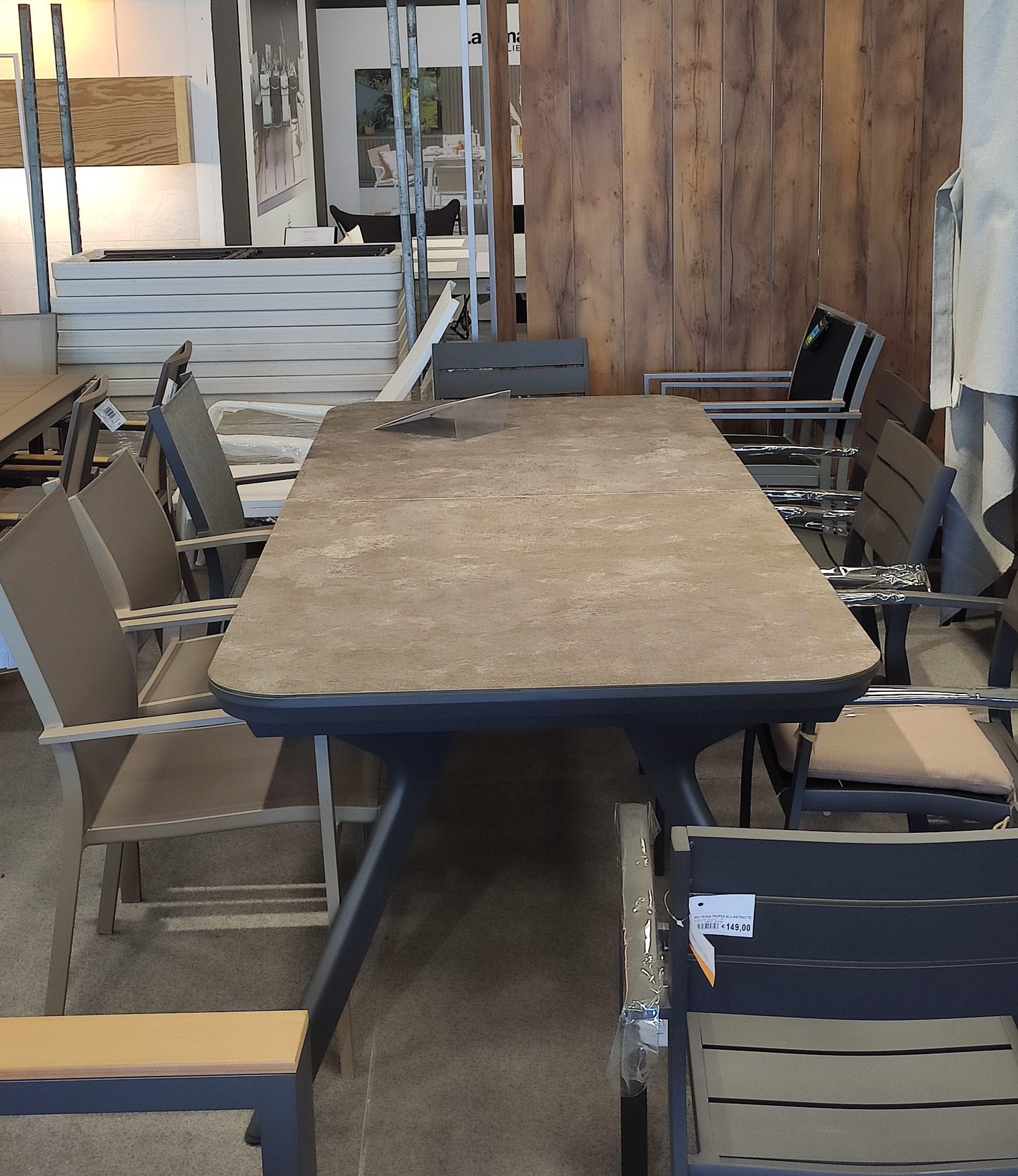 Garden Foggia - Table extensible gris tourterelle