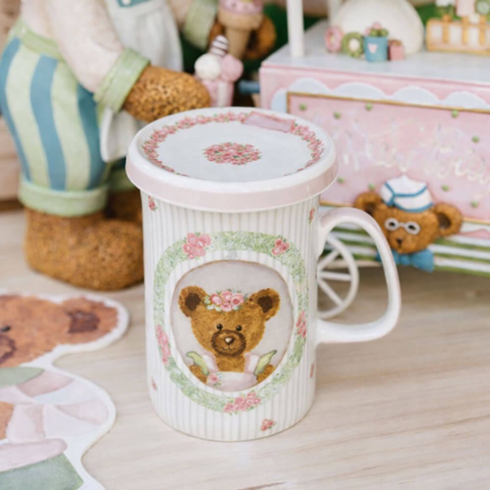 Nuvole Di Stoffa - Tazza Con Coperchio Sweet Baer ml 380