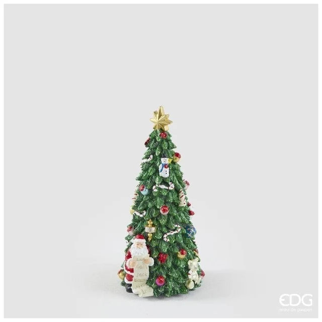 EDG - Carillon Babbo Natale su Pino H.22 Verde Rosso