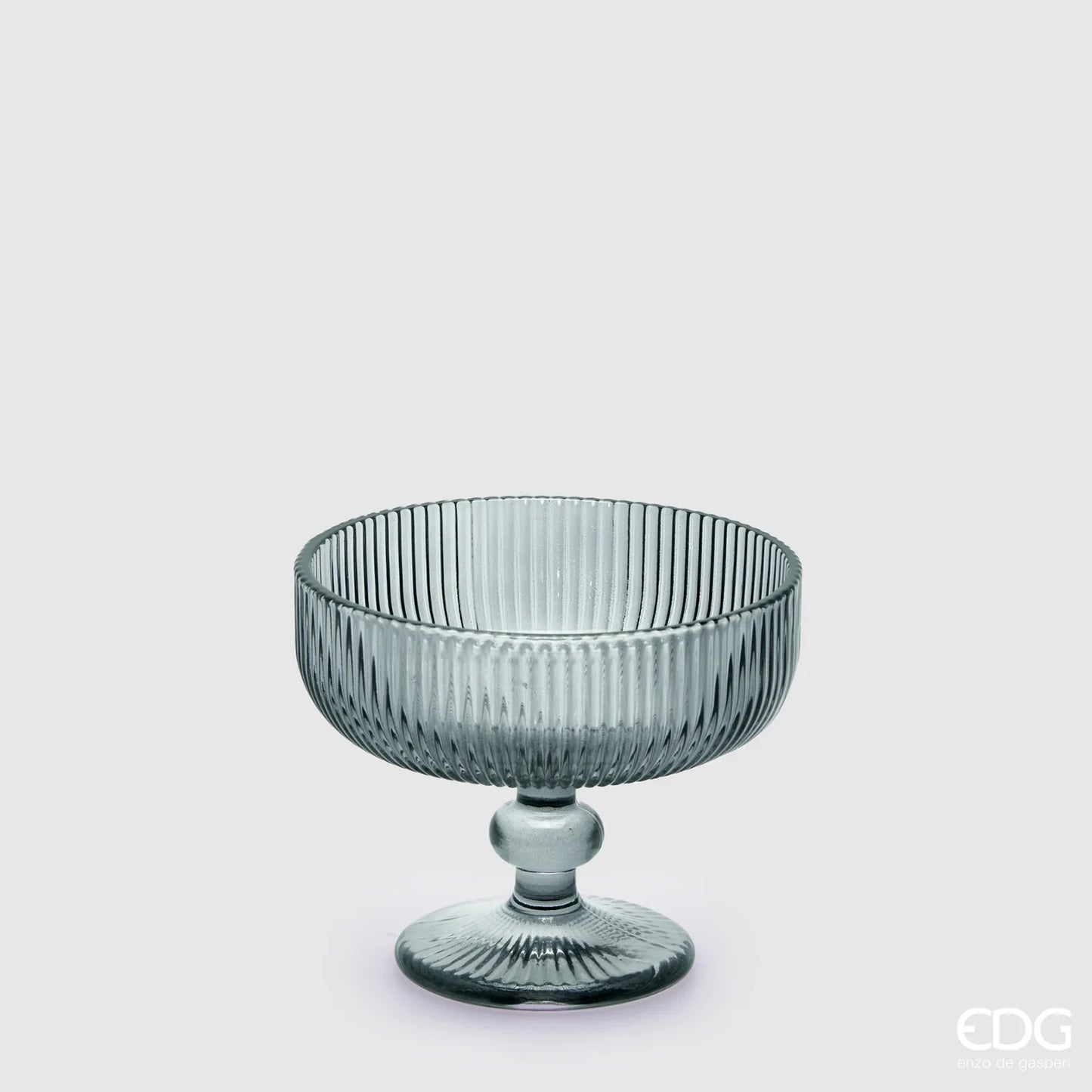 EDG - Coppa Righe H 10 Cm D 12 Cm Colore Grigio 4 Pz