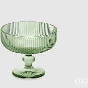 EDG - Coppa Righe H 10 Cm D 12 Cm Colore Verde 4 Pz