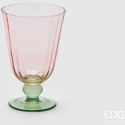 EDG Enzo De Gasperi Vaso Righe Coppa con Piede H 21 Cm D 15 Cm