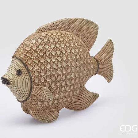 EDG Enzo De Gasperi - decoro pesce bamboo scuro H18