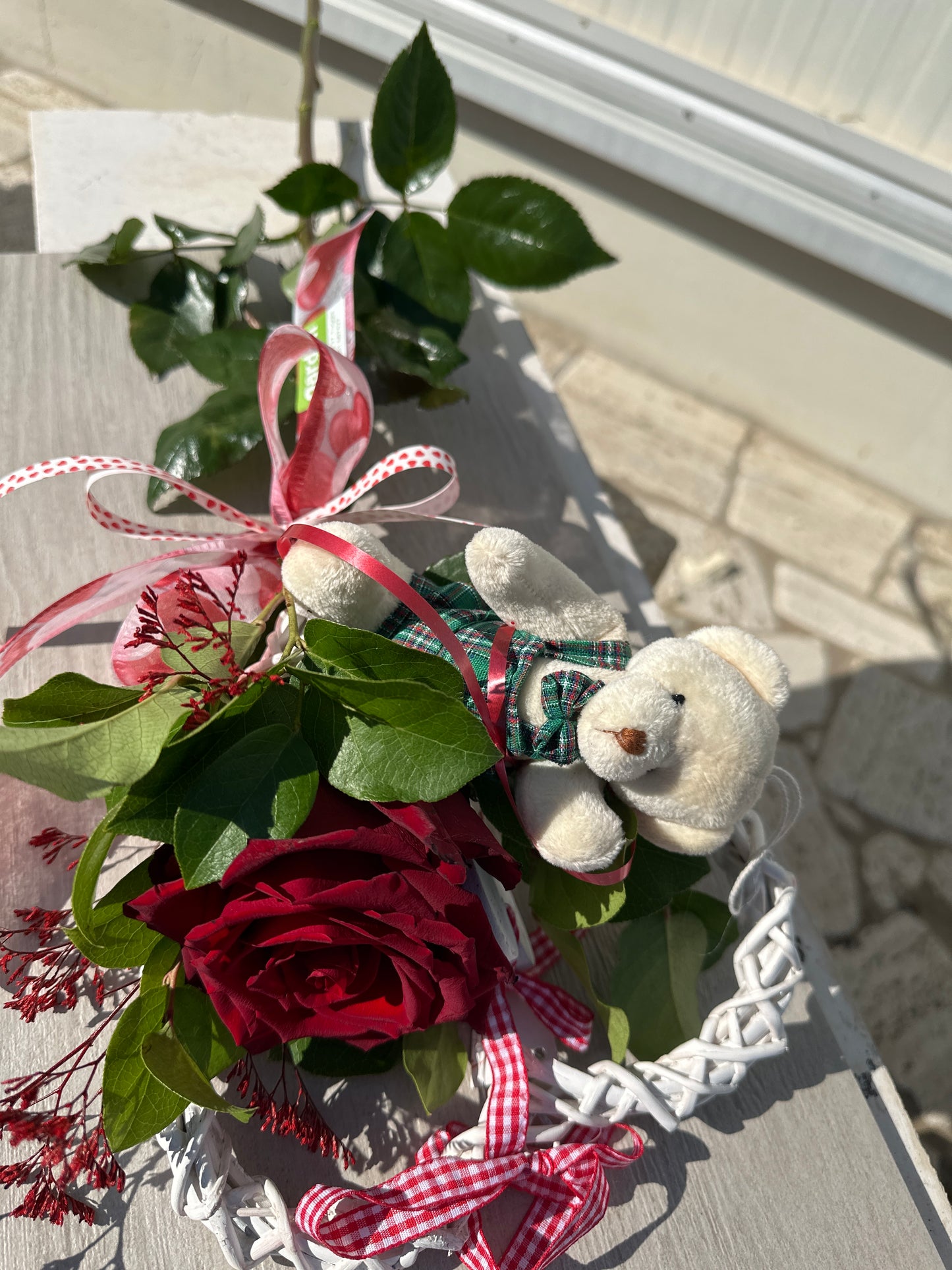 Extra pink with heart and plush